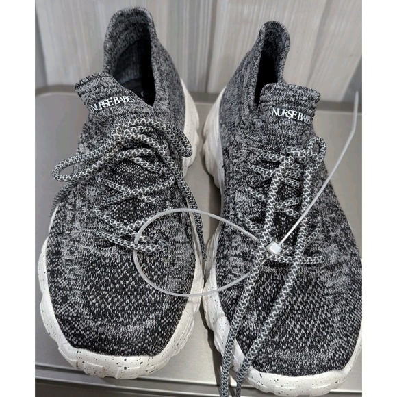 NurseBabes Sneakers Woman Size 8 Black/Grey New Without Tags - Picture 1 of 8